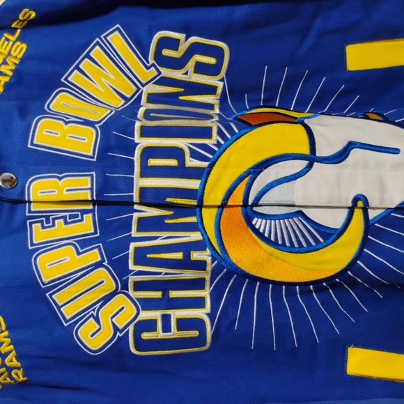 SALE! RARE! NFL Los Angeles Rams Super Bowl 2000 Champion Jacket Like New (A-76) - Picture 5 of 16